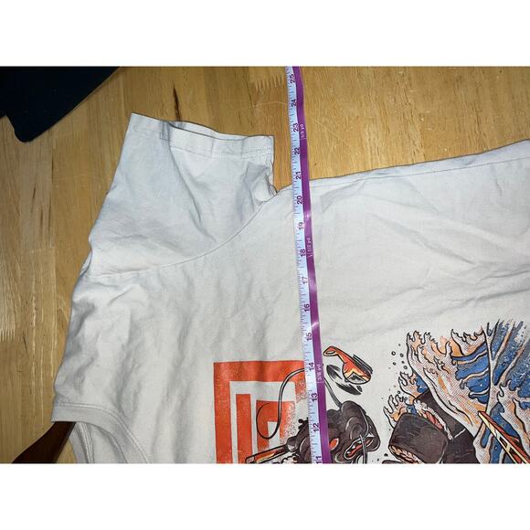 Dragon Shirt Sushi Dragons Threads Graphic Food Japanese Light Brown Tee Large - Picture 7 of 8